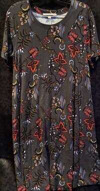 Floral Short Sleeve T-Shirt Swing Dress